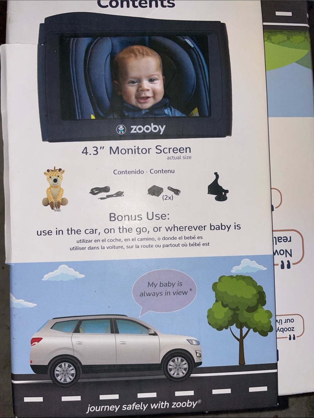 Zooby Video Baby Monitor Plush Car Jordan Giraffe in original box - Picture 6 of 6